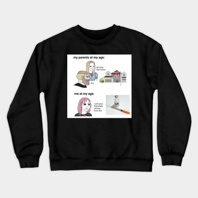 Diabetes Meme Crewneck Sweatshirt by CatGirl101